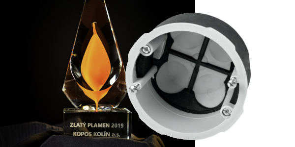 Výrobek roku Protipožární krabice KOPOS získala Zlatý plamen
