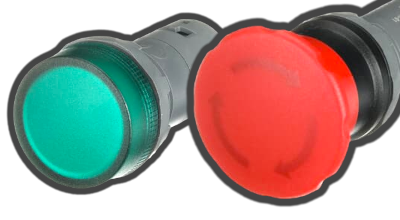 Tlačítka, kontrolky, přepínače