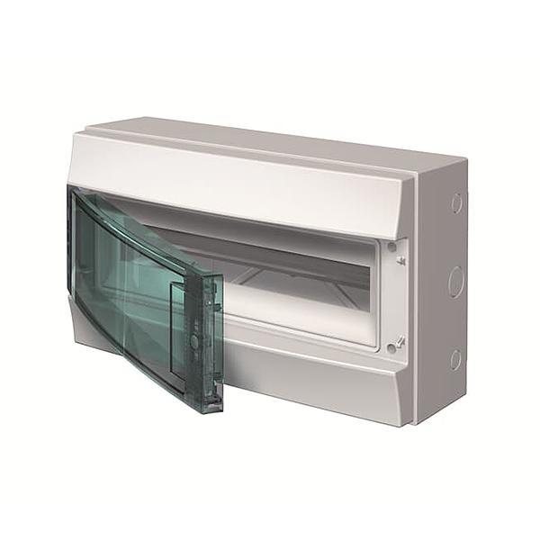 Rozvodnice na povrch MISTRAL65H průhledná dvířka  18M,bez.N/PE,750°C