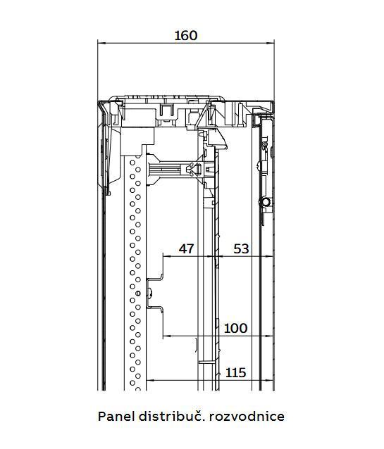 2CPX052290R9999 CA25K -rozvodnice nástěnná, s dvířky 72 modulů