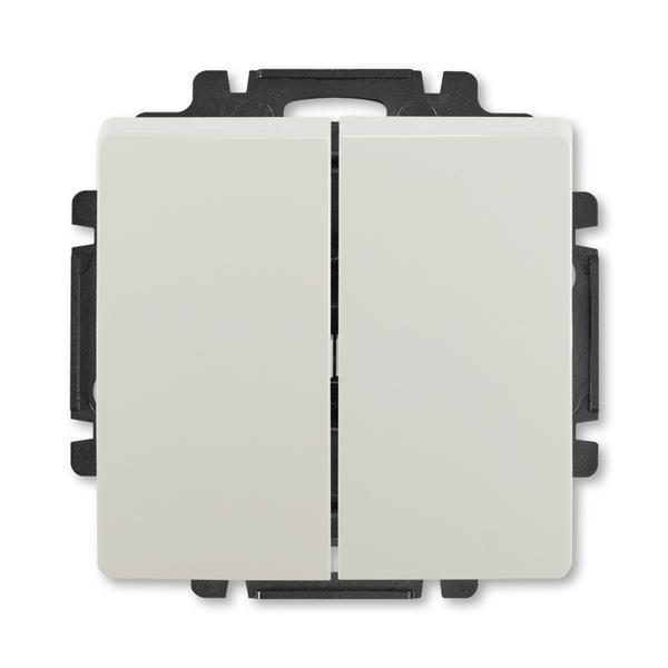 Přepínač střídavý dvojitý, řazení 6+6, s krytem