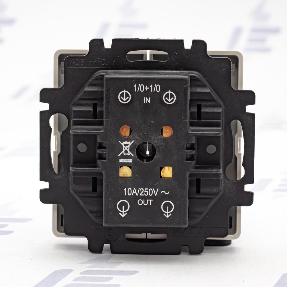 3557G-A87340 S1 Ovládač zapínací dvojitý, řazení 1/0+1/0, s krytem