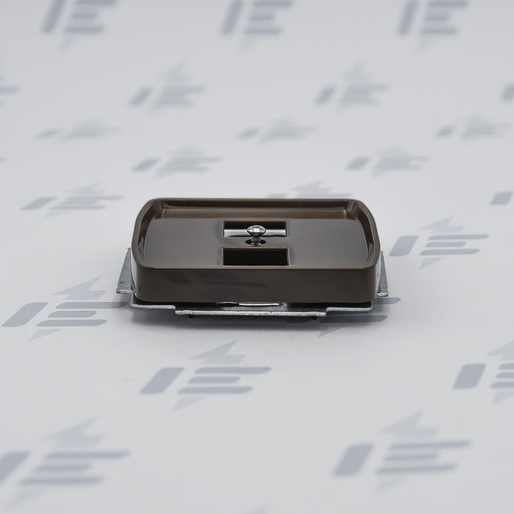 5014A-A02018 H Kryt zásuvky komunikační přímé (2x), s kovovým upevňovacím třmenem