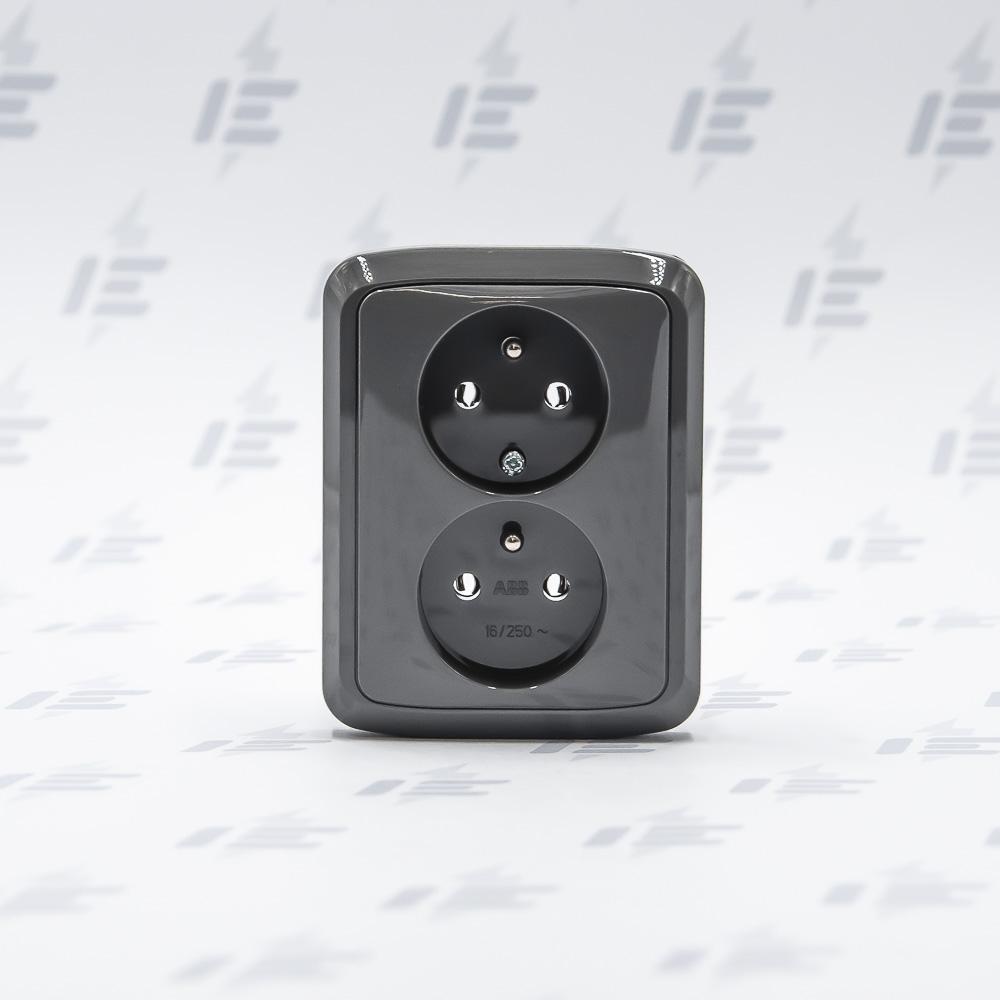 Zásuvka dvojnásobná s ochrannými kolíky