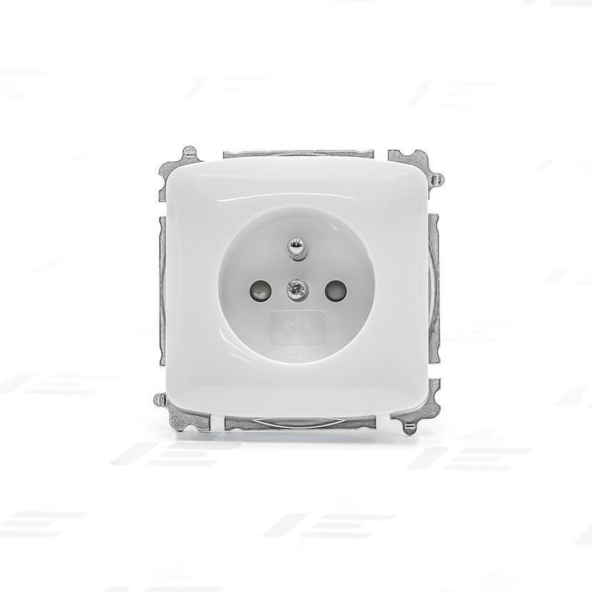 5519A-A02357 B Zásuvka jednonásobná, chráněná, s clonkami, s bezšroub. svorkami