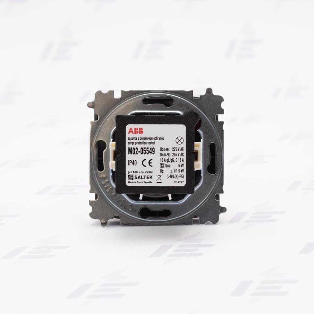 Zásuvka jednonásobná s clon., s ochranou před přepětím, bezšroub. sv.