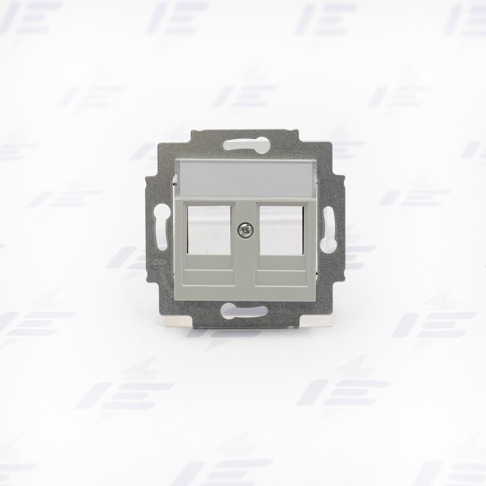 5014H-A01018 16 Kryt zásuvky komunikační přímé (2x), s kovovým upevňovacím třmenem