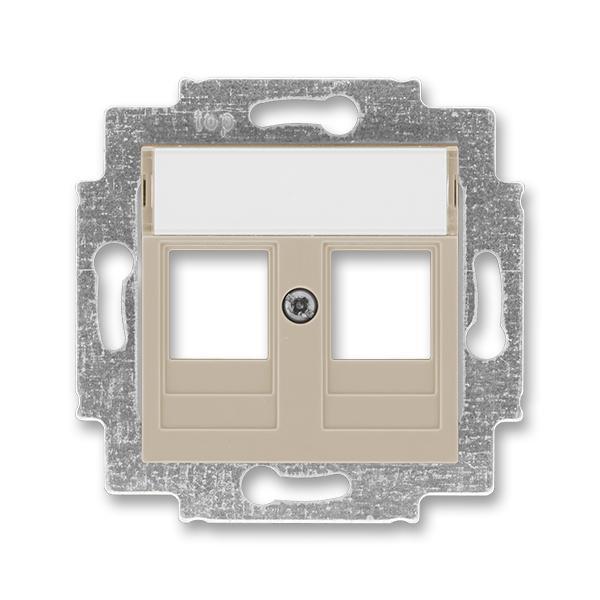 Kryt zásuvky komunikační přímé (2x), s kovovým upevňovacím třmenem