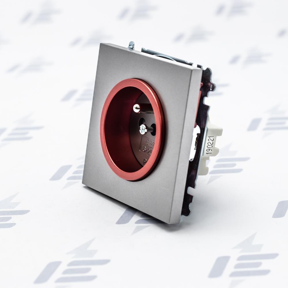 5519M-A02357 71 Zásuvka jednonásobná, s ochr. kolíkem, s clonkami, s bezšroub. sv.