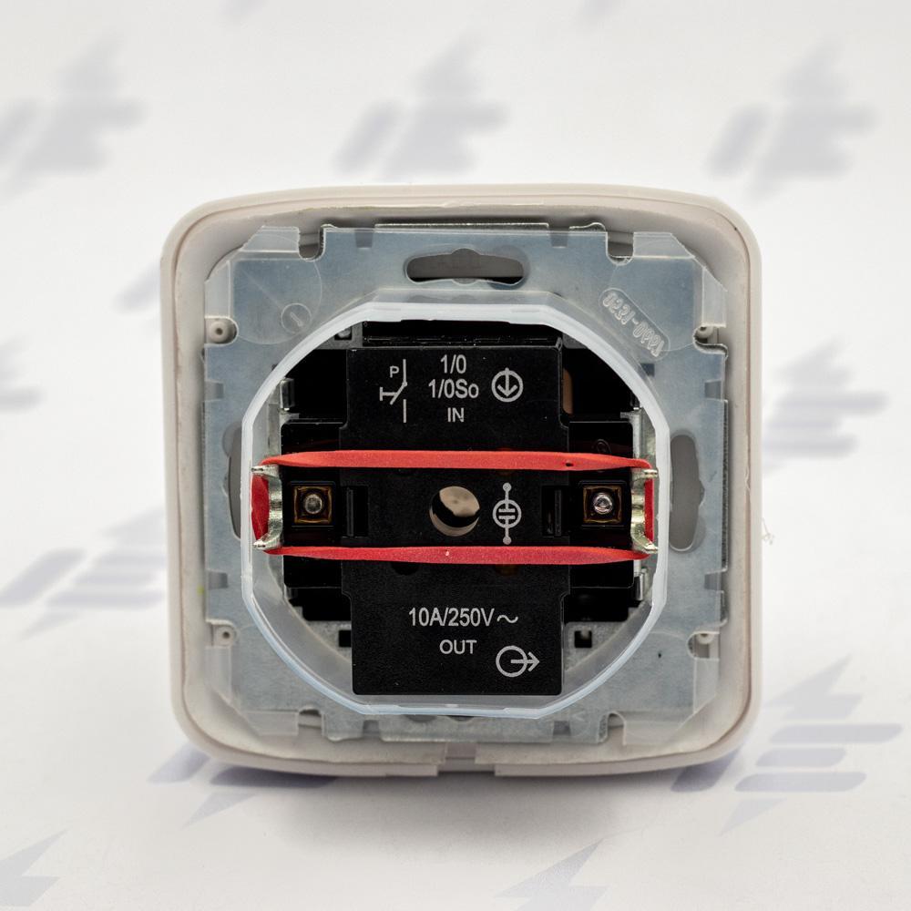 3558A-80920 B Ovládač zapínací kompl., s prosvětl. popis. polem, řaz. 1/0, 1/0So, IP44