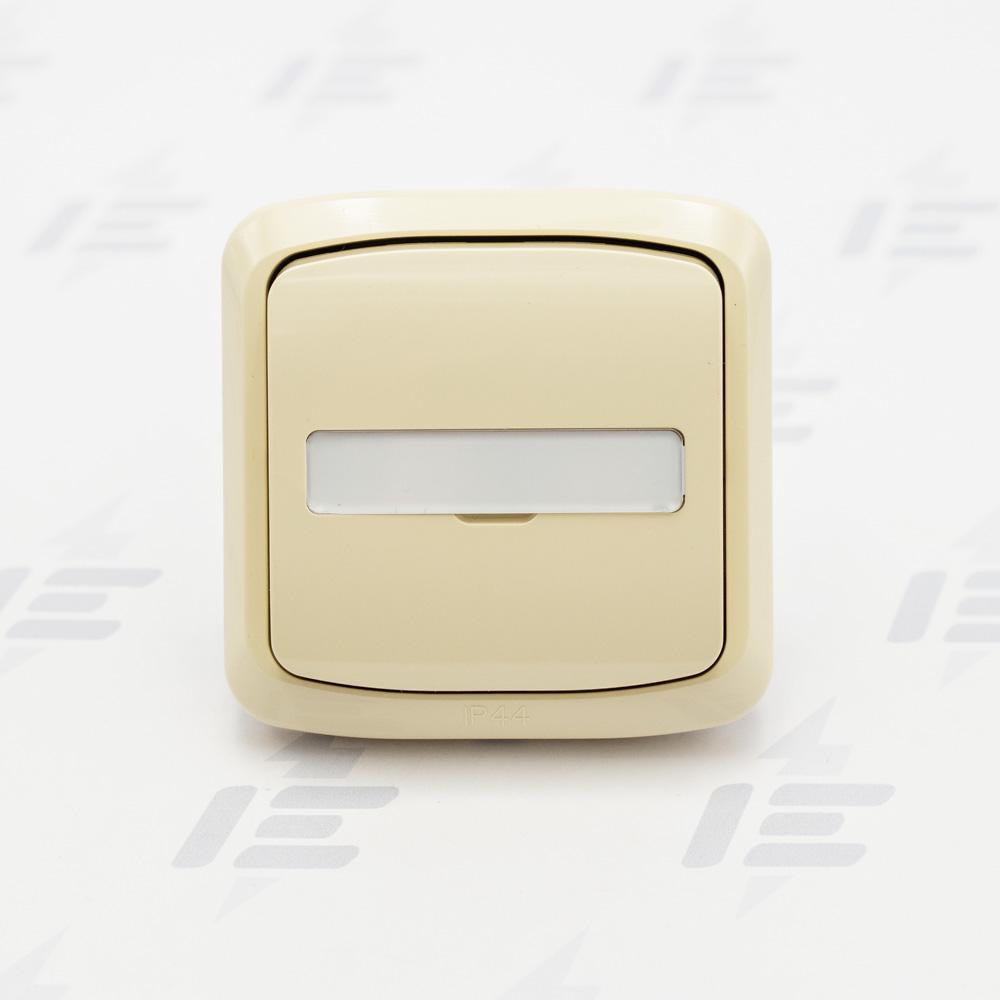 3558A-80920 C Ovládač zapínací kompl., s prosvětl. popis. polem, řaz. 1/0, 1/0So, IP44