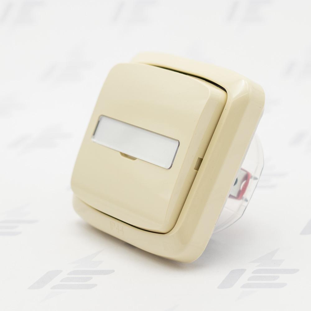 3558A-80920 C Ovládač zapínací kompl., s prosvětl. popis. polem, řaz. 1/0, 1/0So, IP44