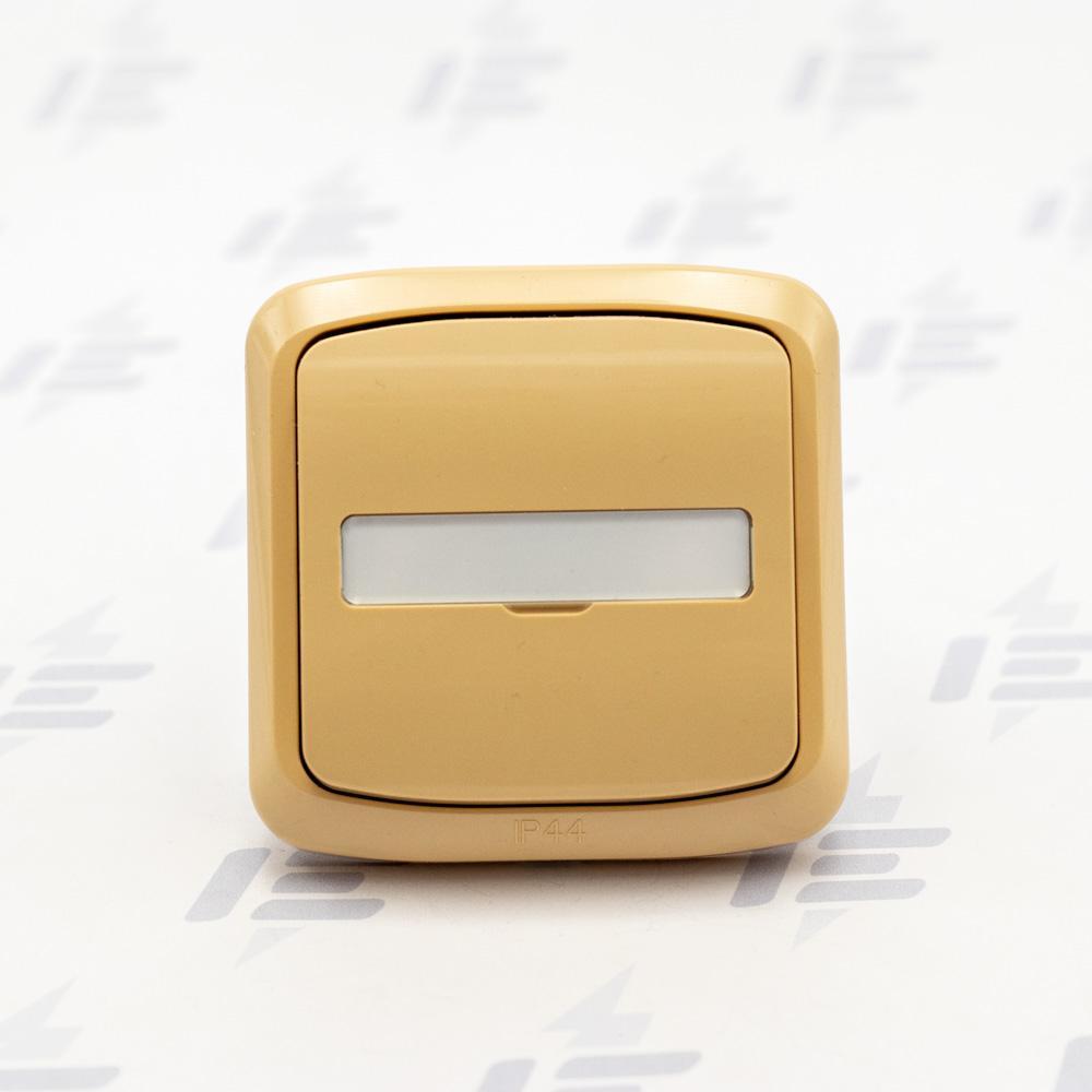 3558A-80920 D Ovládač zapínací kompl., s prosvětl. popis. polem, řaz. 1/0, 1/0So, IP44