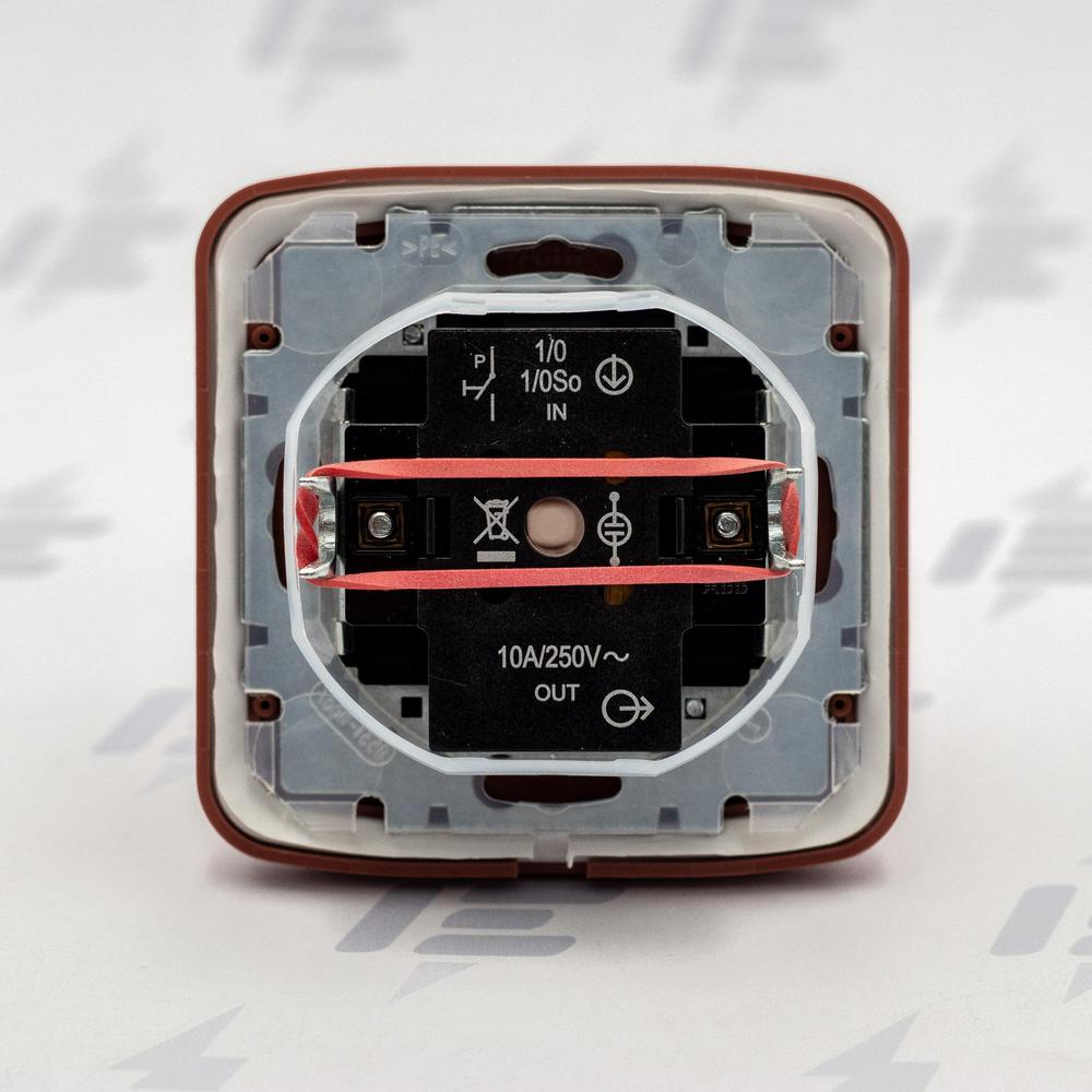 3558A-80920 R2 Ovládač zapínací kompl., s prosvětl. popis. polem, řaz. 1/0, 1/0So, IP44