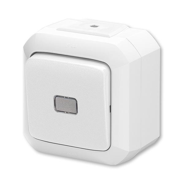 Ovládač přepínací s čirým průzorem, se svorkou N, ř. 6/0S, 6/0So, IP54, bezšr. sv.