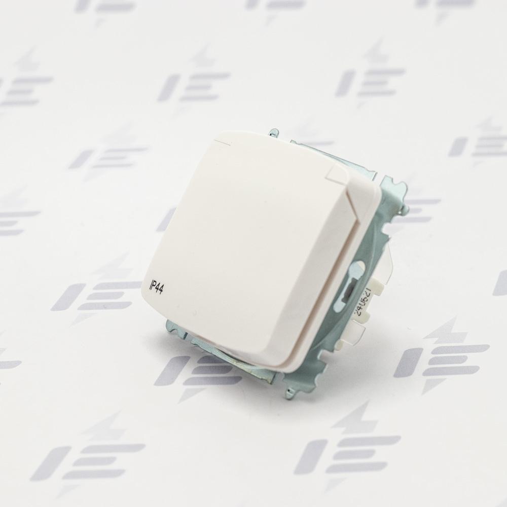 5519A-A02997 B Zásuvka jednonásobná s clonkami, s víčkem, IP44, bezšroubové svorky