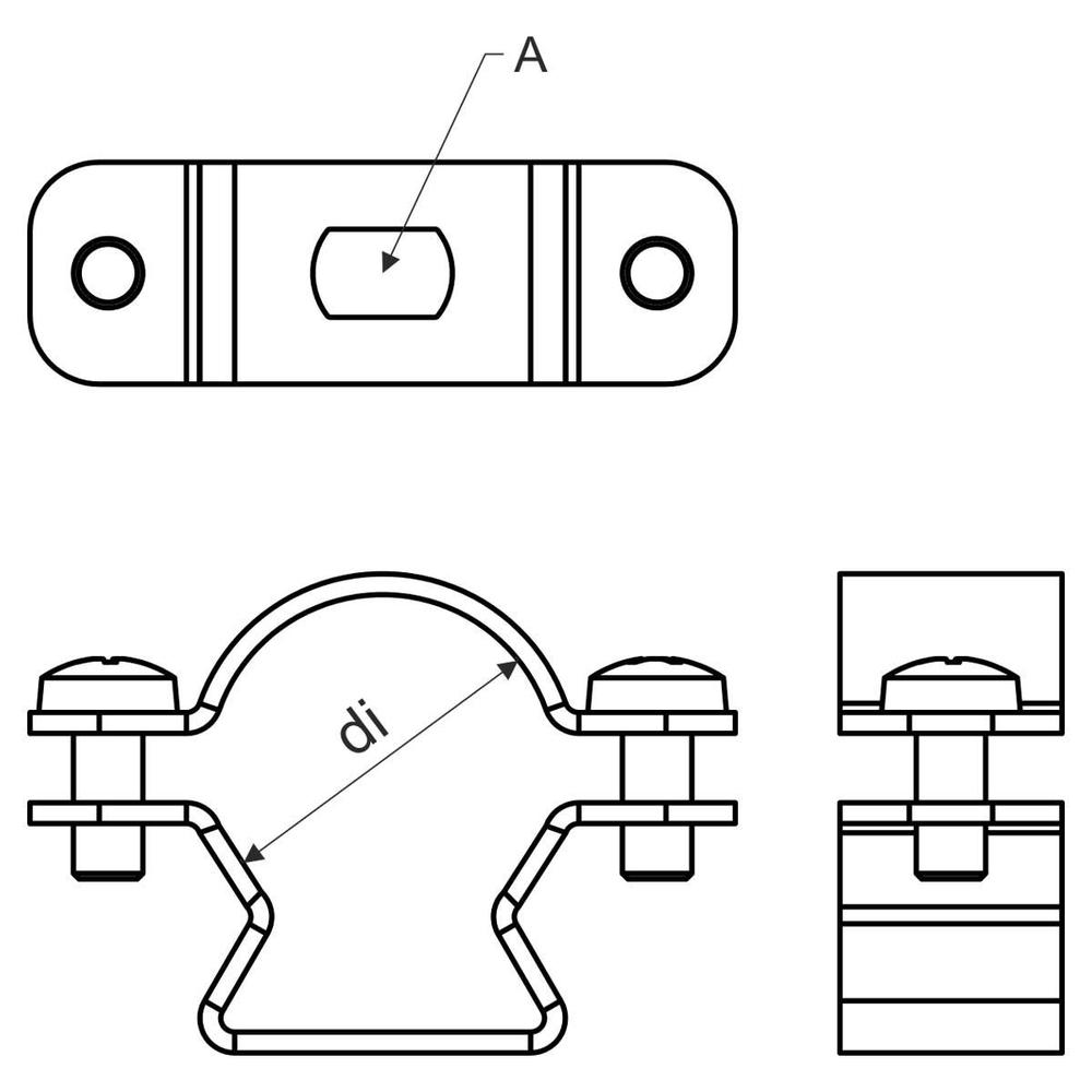 5225 ZN_F PŘÍCHYTKA TYP OMEGA 24-29 mm (PONOREM POZINKOVÁNO)
