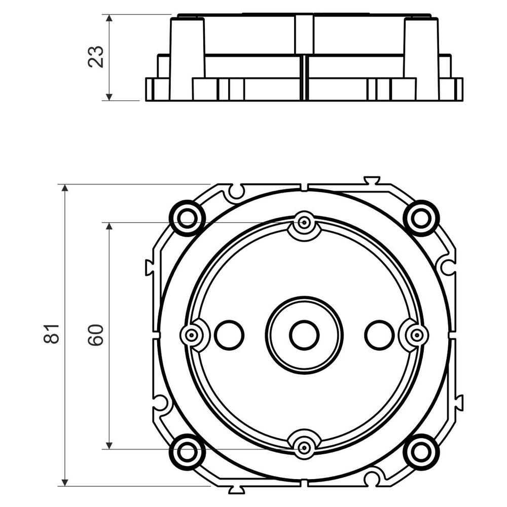 KBV-2_KB VÍČKO KRABICE DO BETONU (ŠEDÁ)