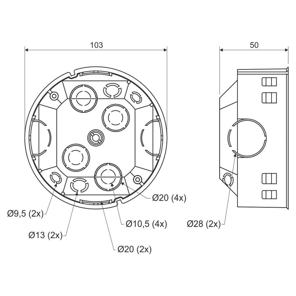 KOM 97_KA KRABICE ODBOČNÁ (ŠEDÁ)