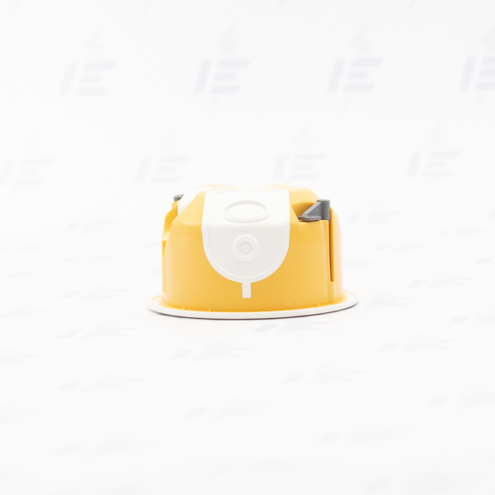 KUL 68-45/LD2_NA KRABICE ODBOČNÁ (OKROVÁ/S VÍKEM/DVOUVSTŘIK/DO SÁDROKARTONU)