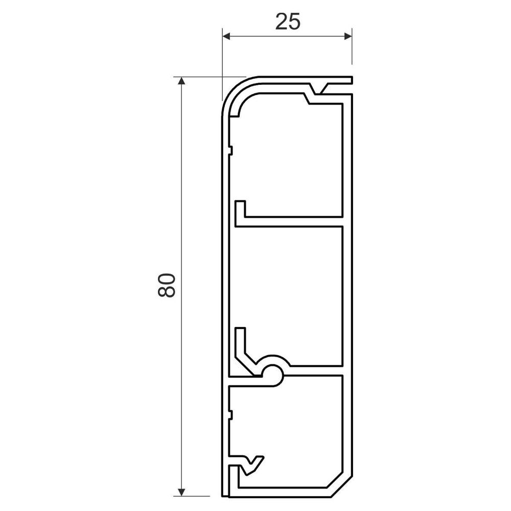LP 80X25_HD LIŠTA PODLAHOVÁ (SUPERBÍLÁ/RAL 9003/KARTON)