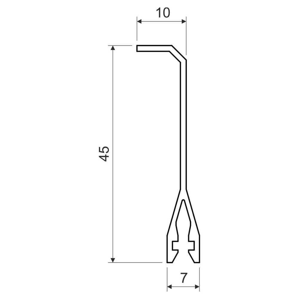 PKS 70/60_XX PŘÍČKA DĚLICÍ S AL FÓLIÍ (SUPERBÍLÁ/RAL 9003 S AL FÓLIÍ)