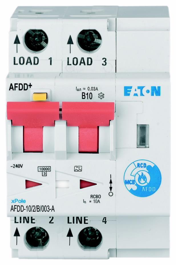 AFDD-10/2/B/003-A Proudový chránič s naproud. a oblouk. ochranou, In=10A,  char.B, 10kA,  Idn=0.03A, typ A (187168)