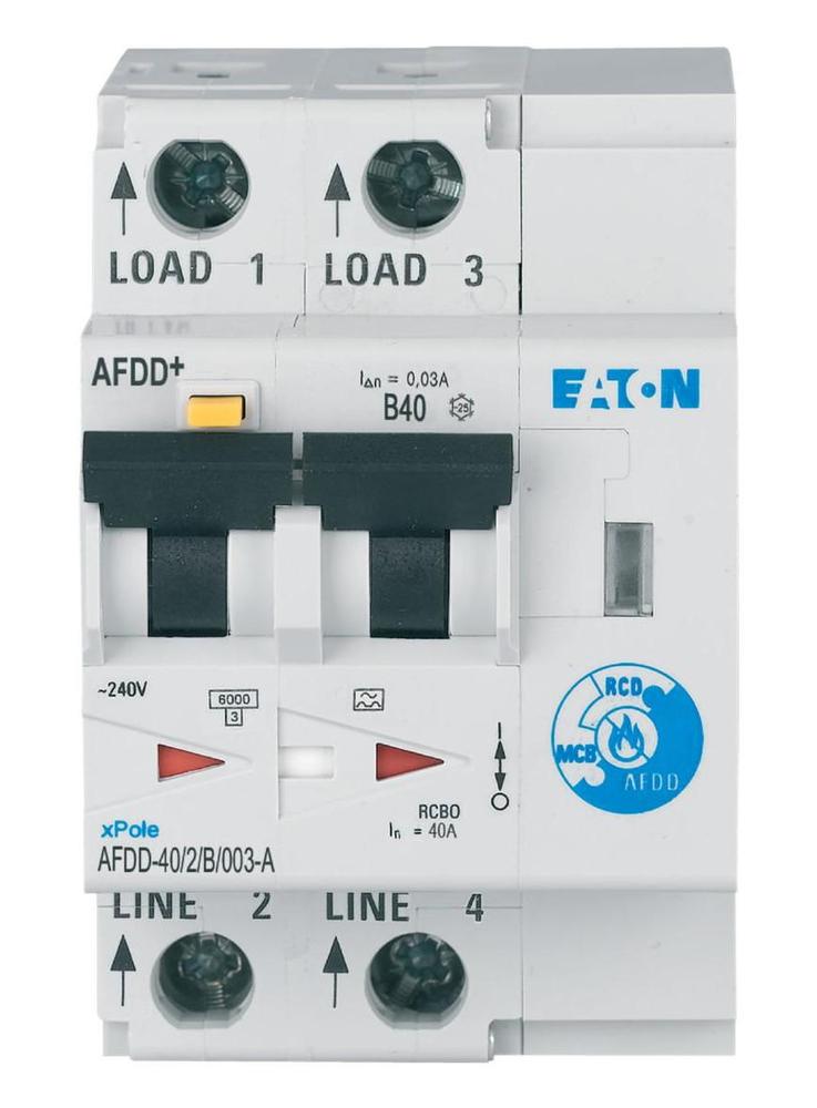 AFDD-40/2/B/003-A AFDD-40/2/B/003-A Proudový chránič s naproud. a oblouk. ochranou, In=40A, char.B, 6kA, Idn=0.03A (187237)