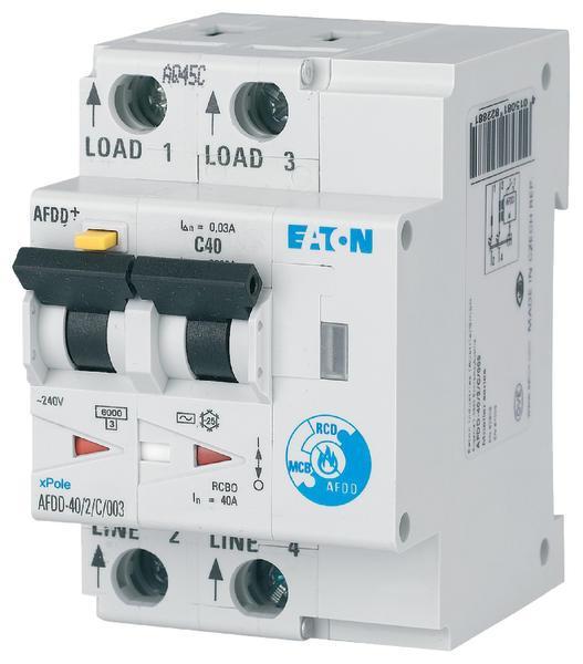 AFDD-40/2/B/003-A Proudový chránič s naproud. a oblouk. ochranou, In=40A, char.B, 6kA, Idn=0.03A