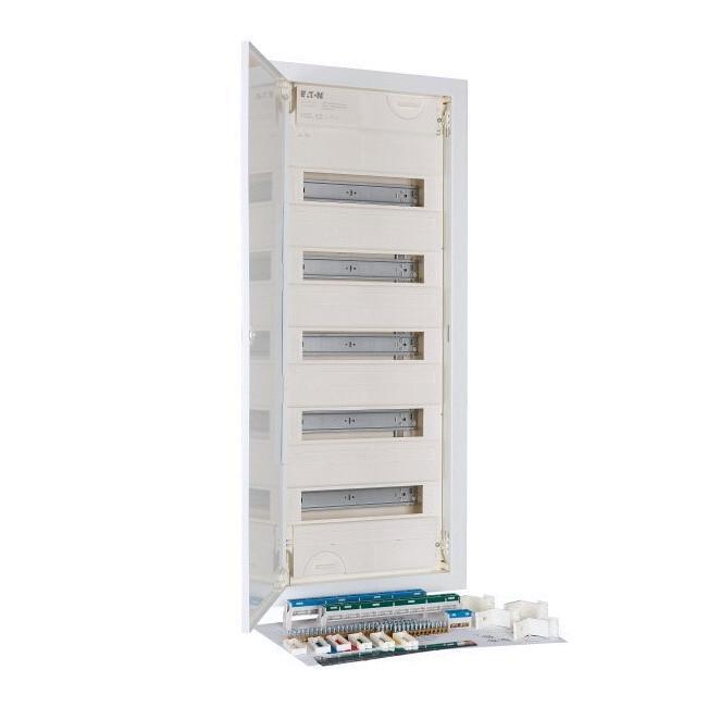 KLV-60UPS-F Rozvodnice KLV, pod omítku, plech.dveře, šroubová svorkovnice, řad 5, modulů 70 (302414)