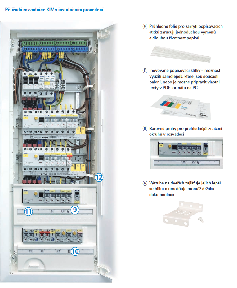 KLV-60UPS-F Rozvodnice KLV, pod omítku, plech.dveře, šroubová svorkovnice, řad 5, modulů 70 (302414)
