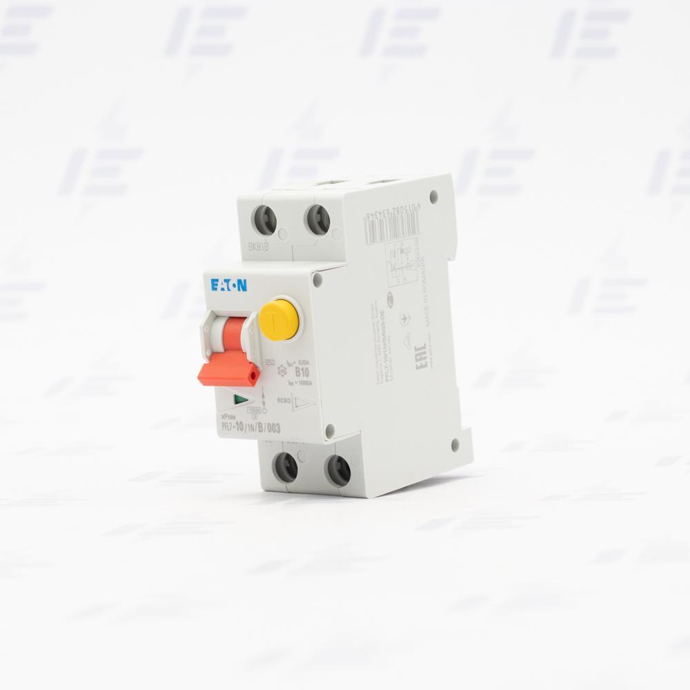 PFL7-10/1N/B/003 Chránič s nadproudovou ochranou, Ir=250A, AC, 1+N, 10kA, char.B, Idn=0.03A, In=10A (263434)