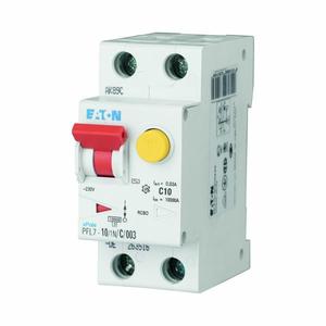 PFL7-10/1N/C/003 Chránič s nadproudovou ochranou, Ir=250A, AC, 1+N, 10kA, char.C, Idn=0.03A, In=10A (263516)