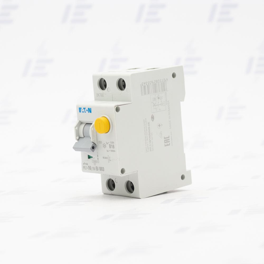 PFL7-16/1N/B/003 Chránič s nadproudovou ochranou, Ir=250A, AC, 1+N, 10kA, char.B, Idn=0.03A, In=16A (263534)