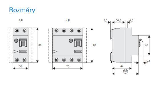 PFL7-16/1N/C/003 Chránič s nadproudovou ochranou, Ir=250A, AC, 1+N, 10kA, char.C, Idn=0.03A, In=16A (263537)