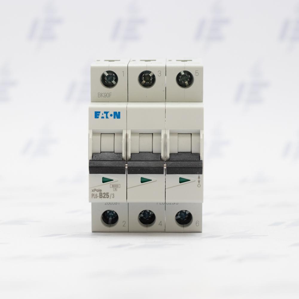 PL6-B25/3 Jistič PL6, char B, 3-pólový, Icn=6kA, In=25A (286591)