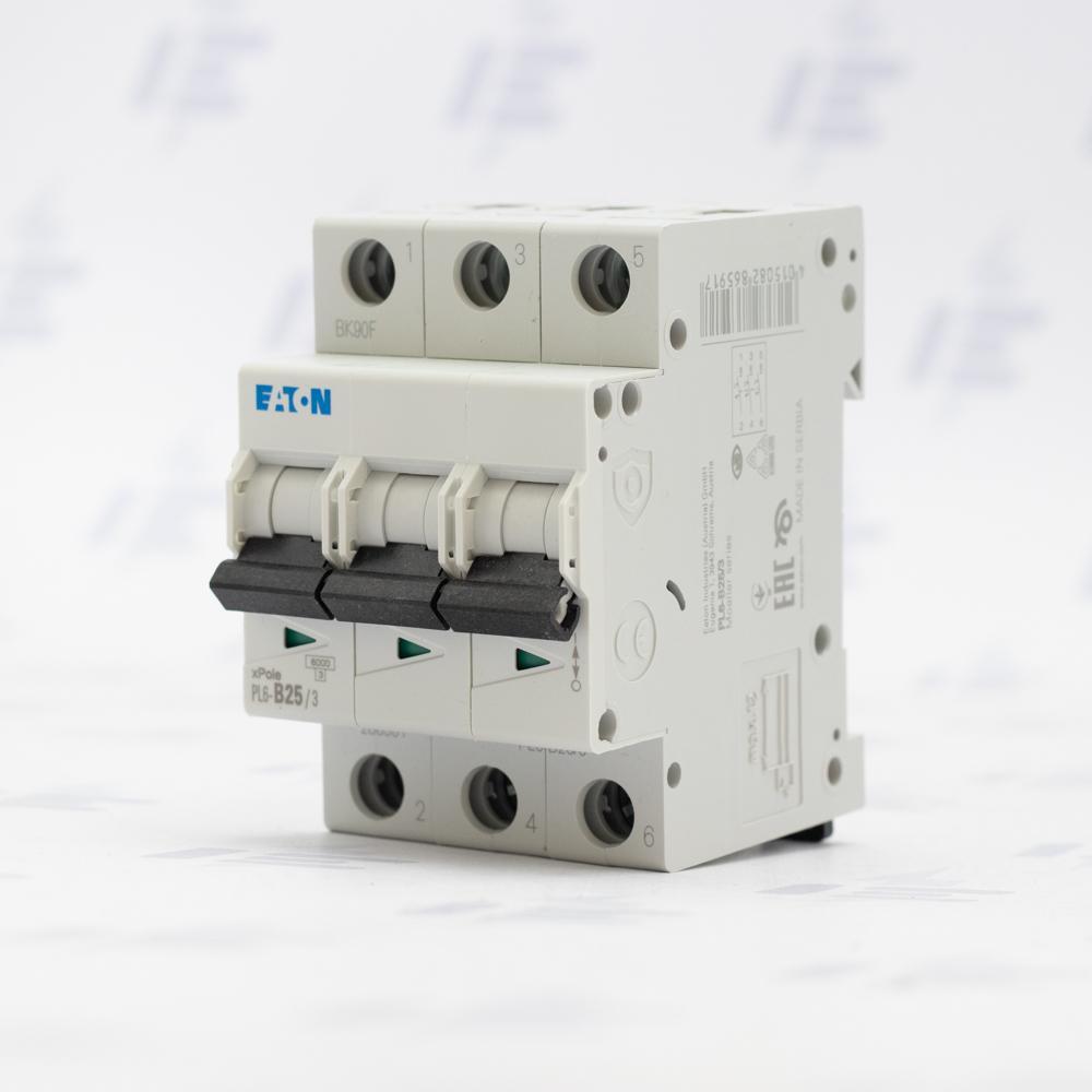 PL6-B25/3 Jistič PL6, char B, 3-pólový, Icn=6kA, In=25A (286591)