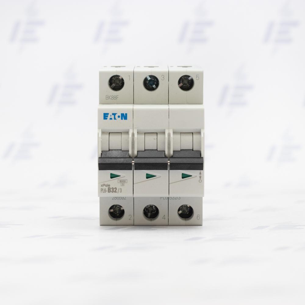 PL6-B32/3 Jistič PL6, char B, 3-pólový, Icn=6kA, In=32A (286592)