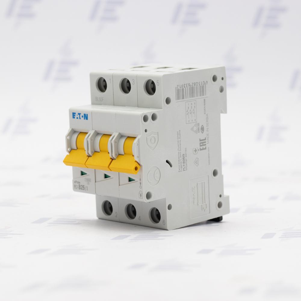 PL7-B25/3 Jistič PL7, char B, 3-pólový, Icn=10kA, In=25A (263391)