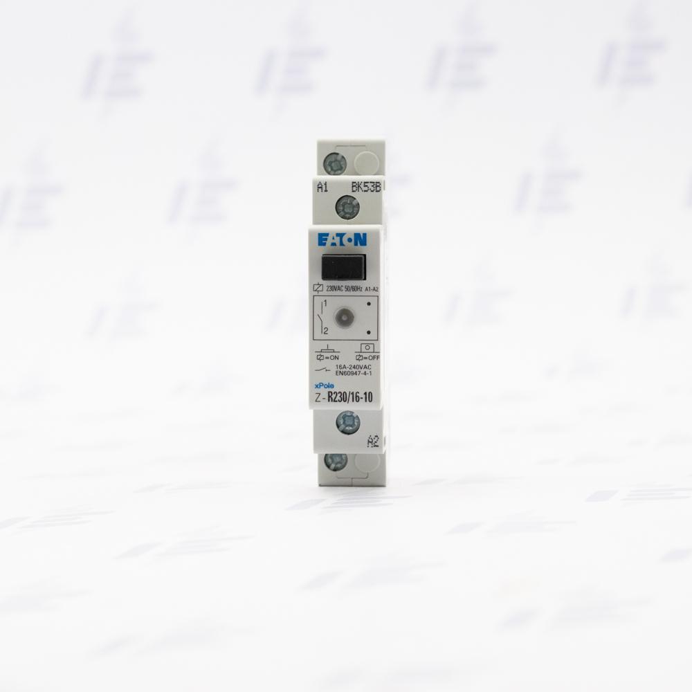 Z-R230/16-10 Instalační relé 230V AC, 1 zap. kont., 16A, LED a tlačítko (ICS-R16A230B100)
