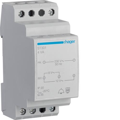 Zvonkový transformátorek 230V/8V- 0,5A 12V- 0,33A (AC)