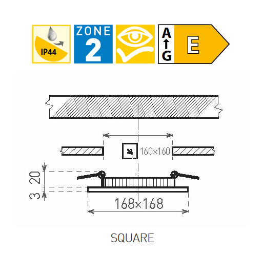 GXDW105 LED60 VEGA-S White 12W NW