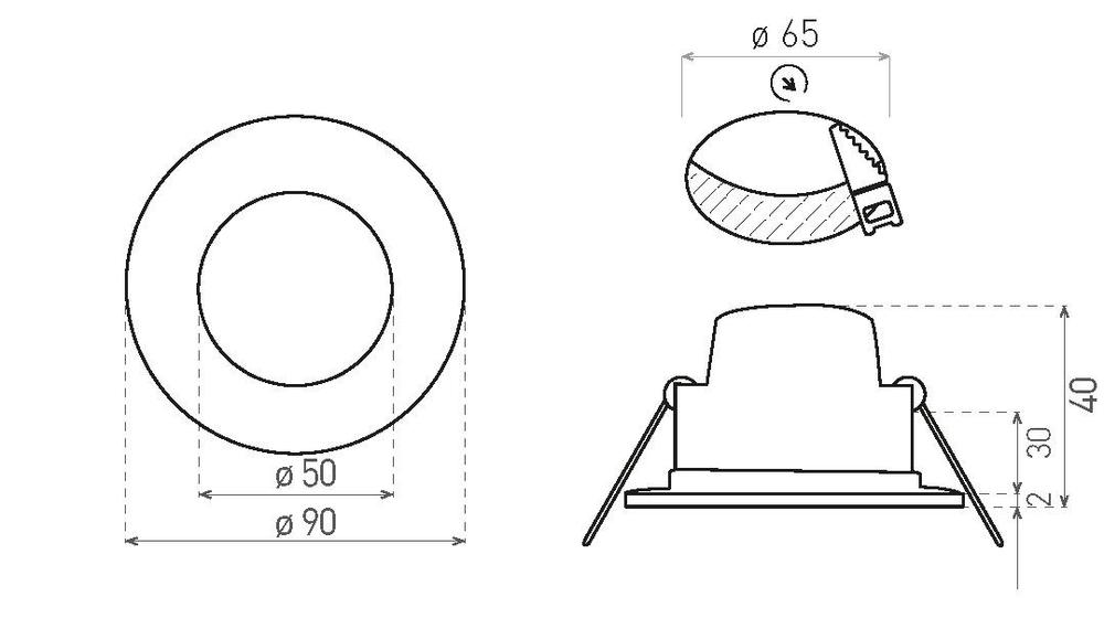 GXLL021 LED BONO-R WHITE 5W NW