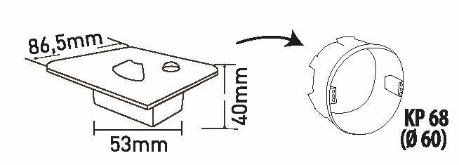 GXLL092 JACK PIR Black 1,5W CCT