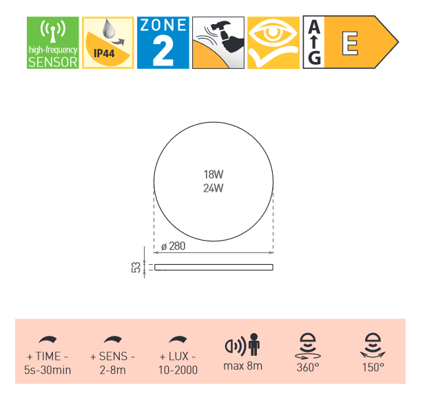 LED SMART-R White 18W HF NW