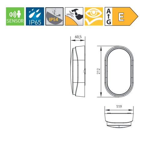 GXPS042 DITA OVAL B 14W NW