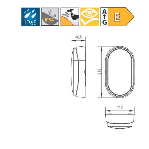 DITA CLASSIC OVAL B 14W NW