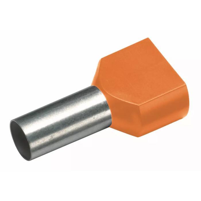 Izolovaná dvojitá dutinka Cu 2 x 4/12 mm, oranžová