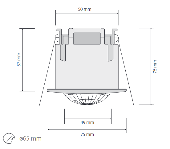 SENSOR stropní 360° vestavný