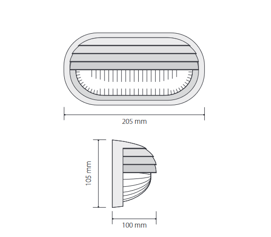 OVAL GRILL 40W černá @